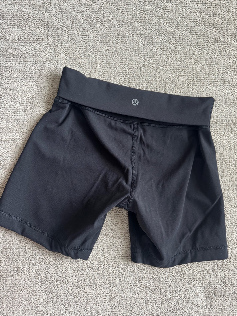 Lululemon Black Women’s Bike Shorts with High-Waist or Fold Over Low-Waist Logos